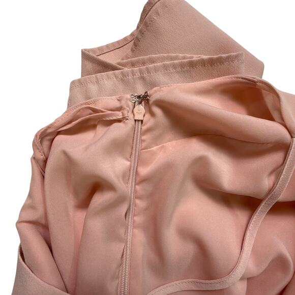 Cynthia Steffe Pastel Pink Dress Racer Back Side Zipper Size 4 - Picture 10 of 16